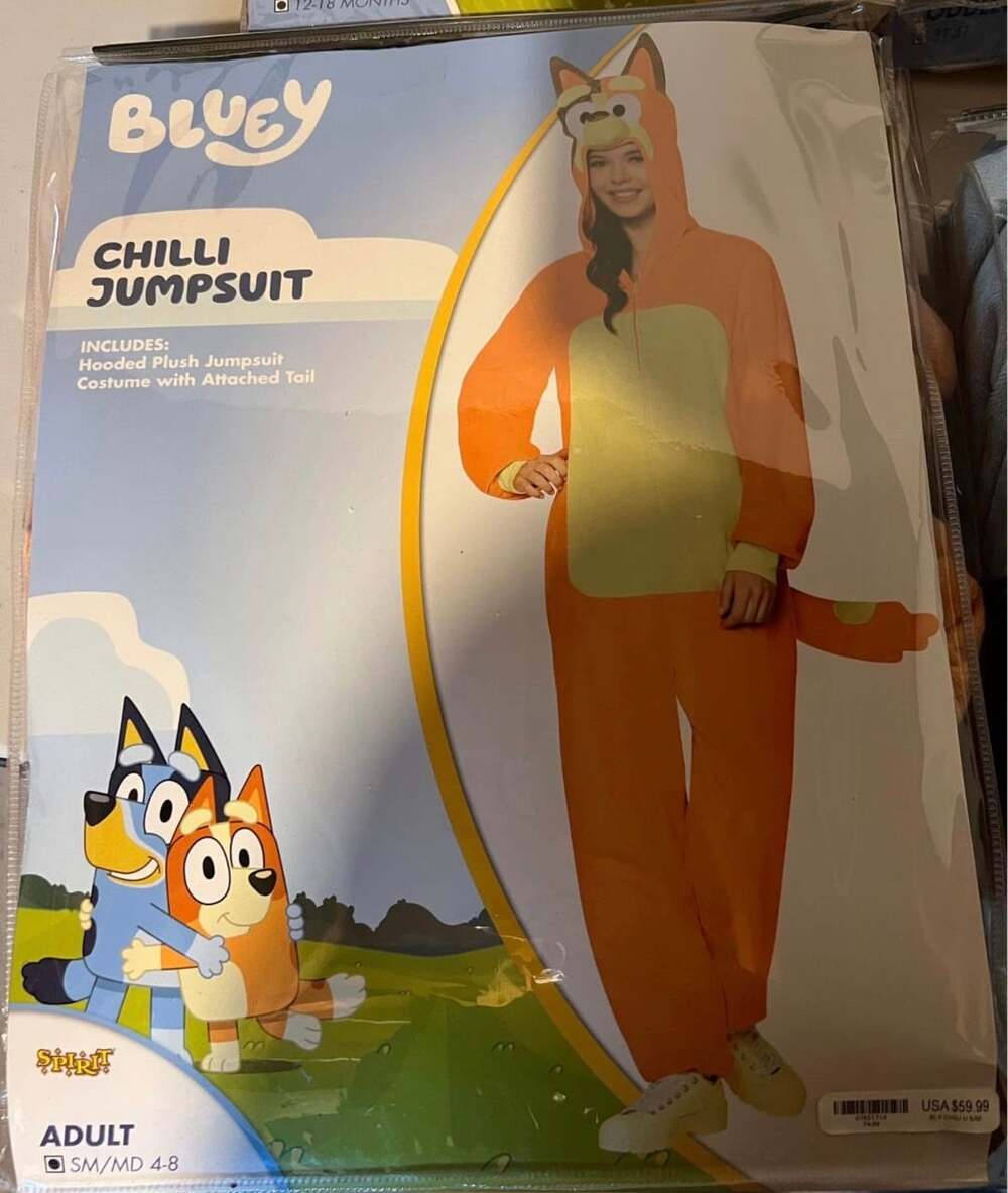 Spirit Halloween Bluey Chilli Costume Adult Size SM/MD